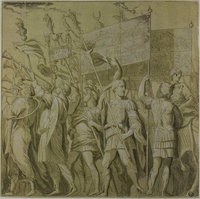 Triumphs of Julius Caesar: Canvas No. I by Andrea Mantegna