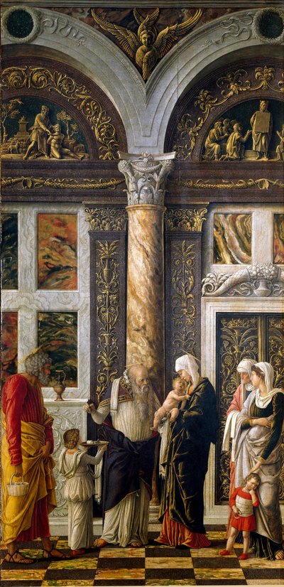 Uffizi Polyptych: Circumcision (Right Part) by Andrea Mantegna