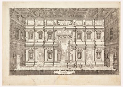 View of the Stage of the Teatro Olimpico at Vicenza by Andrea Palladio
