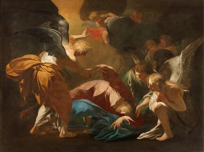 The Angels support Jesus in the Garden of Gethsemane by Andrea Pozzo
