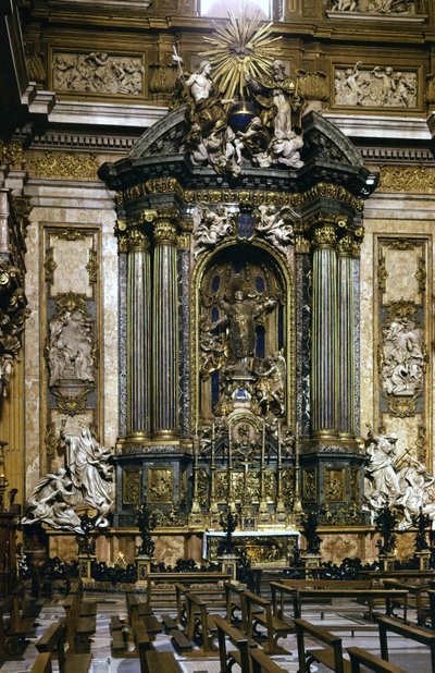 Statue of St. Ignatius of Loyola in the Church of Jesus in Rome by Andrea Pozzo