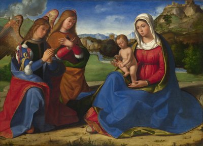 The Virgin and Child Adored by Two Angels, c. 1505 by Andrea Previtali
