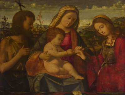 The Virgin and Child with Saints John the Baptist and Catherine, 1504 by Andrea Previtali