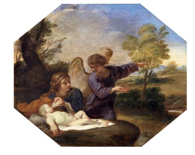Hagar and the Angel by Andrea Sacchi