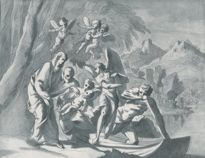 The Rest on the Flight into Egypt by Andrea Scacciati