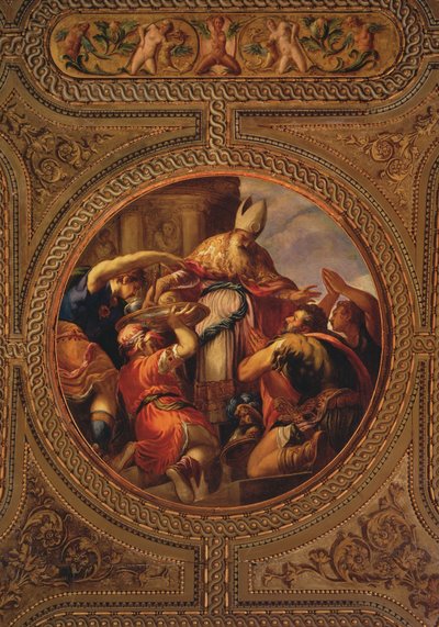 Allegory of the Priesthood, from the ceiling of the library, 1556 by Andrea Schiavone