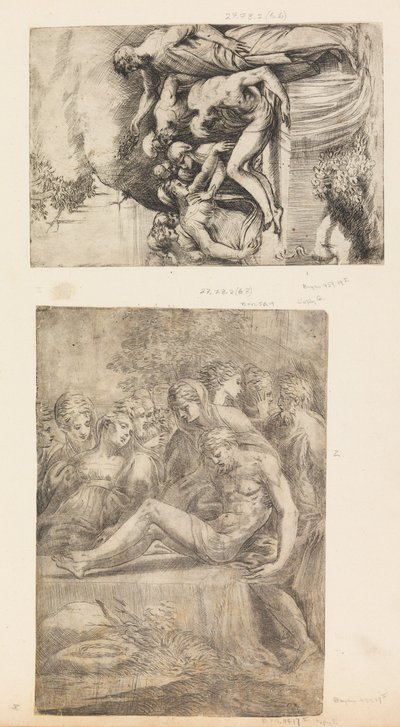 The Lamentation Over the Dead Christ by Andrea Schiavone