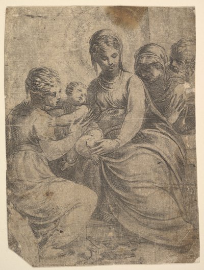 The Virgin and Child Accompanied by Saints by Andrea Schiavone