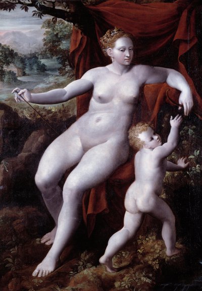 Venus and Cupid by Andrea Semino