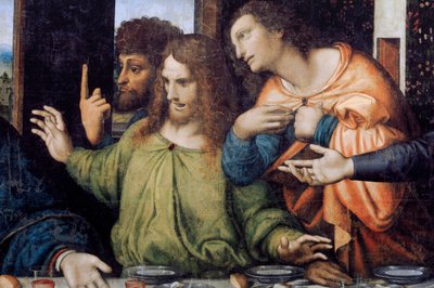 Last Supper (detail) by Andrea Solario