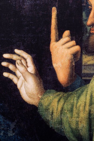 Abbey (Abdij van Tongerlo). Painting. Last Supper. 1506-1507. (detail) by Andrea Solario