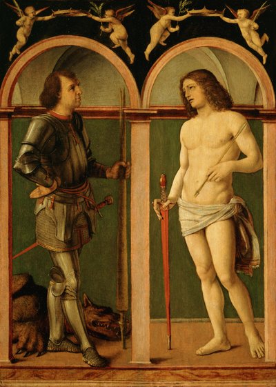 Saint George and Saint Sebastian by Andrea Solario