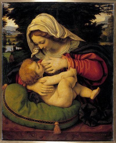 The Virgin with Green Cushion by Andrea Solario