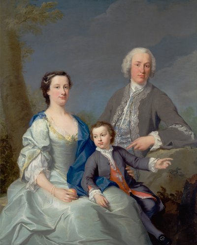 Sir Robert and Lady Smyth with Their Son, Hervey by Andrea Soldi