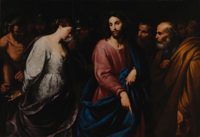Christ and the Woman Taken in Adultery, c.1630 by Andrea Vaccaro