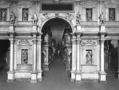 Interior of the Theatre, built 1580-85 by Andrea Palladio
