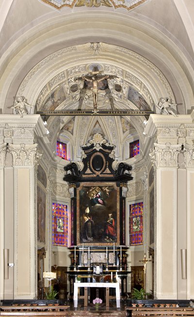 View of the presbyter, Church of Santi Nazaro e Celso, Brienno, Como, Lombardy, Italy by Andrea de Passeri