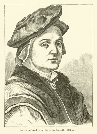 Self-Portrait of Italian Painter Andrea del Sarto by Andrea del (after) Sarto