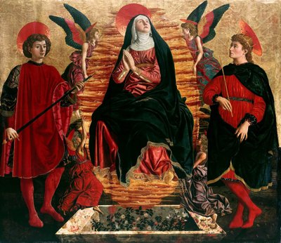 Assumption of the Virgin with Saints Julian and Minias, 1449-1450 by Andrea del Castagno