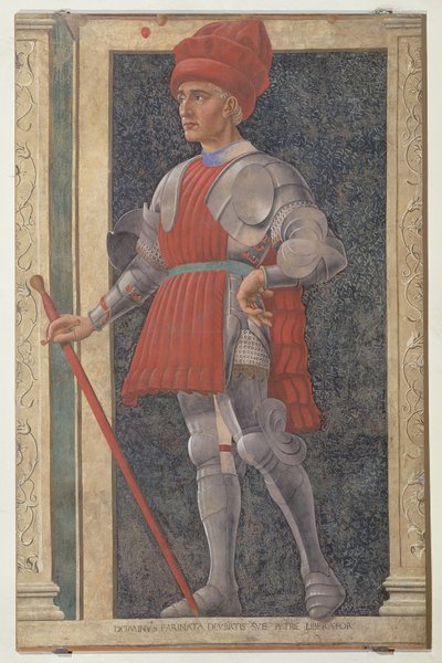 Farinata degli Uberti from the Villa Carducci series of famous men and women by Andrea del Castagno