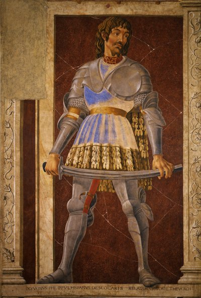 Pippo Spano, Niccolò Acciaiuoli, Francesco Petrarca by Andrea del Castagno