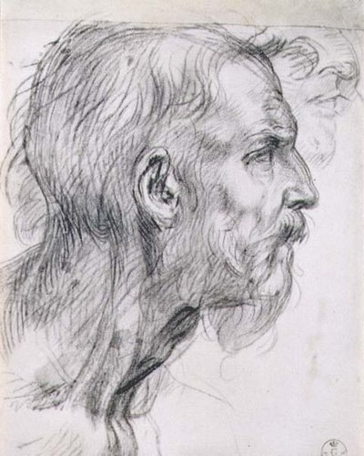Head of an Apostle, Study for the Fresco of the 