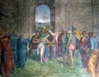 Healing of the Possessed Woman, by Andrea del Sarto by Andrea del Sarto