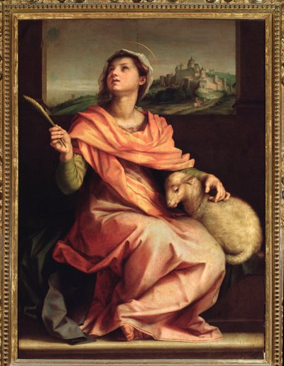 Santa Agnes of Rome, Altarpiece of St. Agnes by Andrea del Sarto