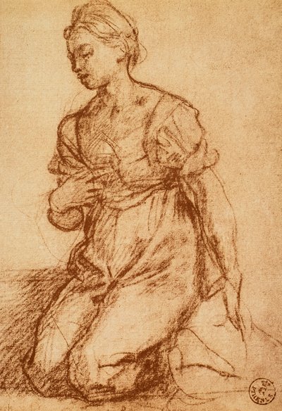 Study of a Woman; Drawing by Andrea del Sarto. Gabinetto dei Disegni e delle Stampe, Uffizi Gallery, Florence by Andrea del Sarto