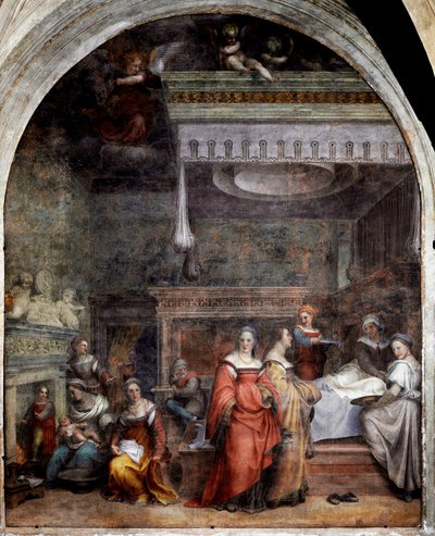 The Birth of the Virgin by Andrea del Sarto