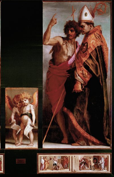 Vallombrosa Altarpiece: St John Baptist and St Bernard degli Uberti, side panels by Andrea del Sarto