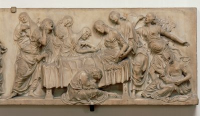 Relief showing the death of Francesca Tornabuoni by Andrea del Verrocchio