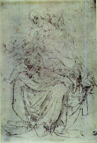Study of a Madonna and Child by Andrea del Verrocchio