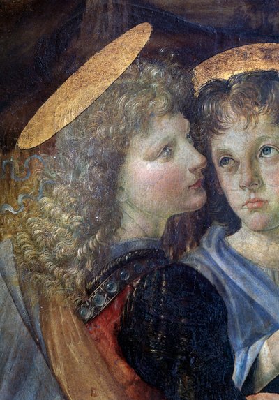 The Baptism of Christ (Detail) by Andrea del Verrocchio