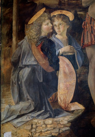The Baptism of Christ (Detail) by Andrea del Verrocchio