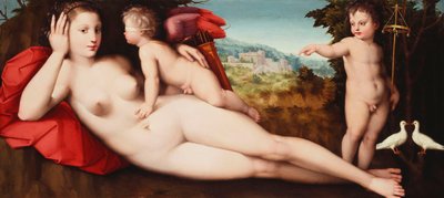 Venus with Sacred and Profane Love by Andrea di Alessandro Bresciano