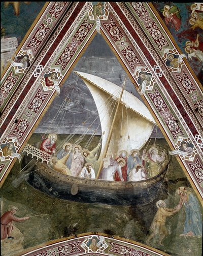 The Spaceship of Saint Peter the Apostle (Christ calms the storm on Lake Tiberias) by Andrea di Bonaiuto (fl.1343 77)