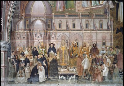 The Triumph of the Catholic Church (Detail) by Andrea di Bonaiuto (fl.1343 77)