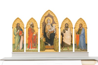 Madonna and Child Enthroned with Saints by Andrea di Cione Orcagna
