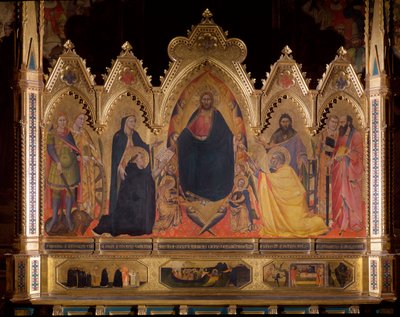 Maesta Representing Jesus on the Throne with Saints by Andrea di Cione Orcagna