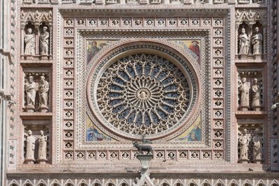 Rose window, Santa Maria Assunta Cathedral, Orvieto, Umbria, Italy by Andrea di Cione Orcagna