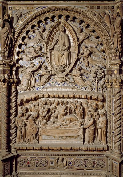 Tabernacle: Death and Assumption of the Virgin Mary by Andrea di Cione Orcagna