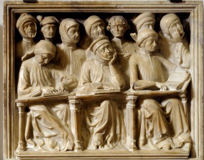 Burial arch of Bartolomeo da Saliceto: students attending a course by Andrea di Piero Ferrucci