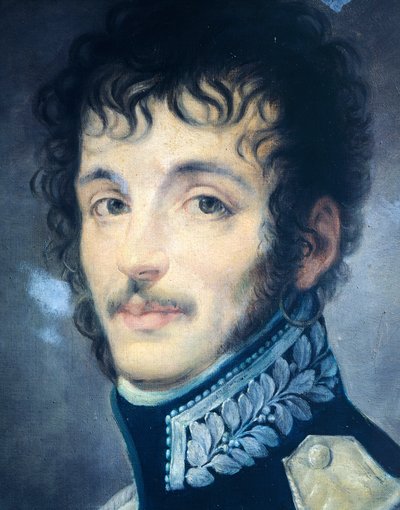 Count Teodoro Lechi in the Uniform of the Royal Guard of Italian Army (detail) by Andrea the Elder Appiani