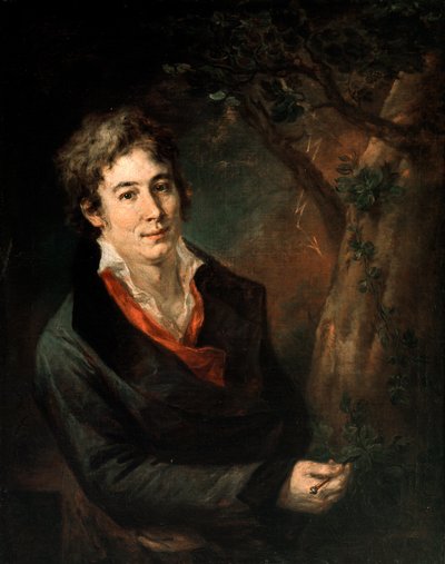 Portrait of Ugo Foscolo, Italian poet and playwright by Andrea the Elder Appiani