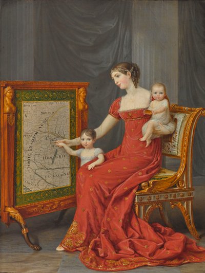 Princess Augusta of Bavaria, Duchess of Leuchtenberg, with her Daughters Joséphine and Eugénie by Andrea the Elder Appiani