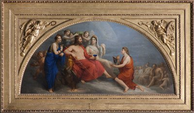 The Olympus (Jupiter, Crowned with Myrthe by the Hours, Proffers a Goblet to Ganymede to be Served Nectar) by Andrea the Elder Appiani