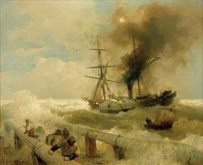 Sea Storm by Andreas Achenbach
