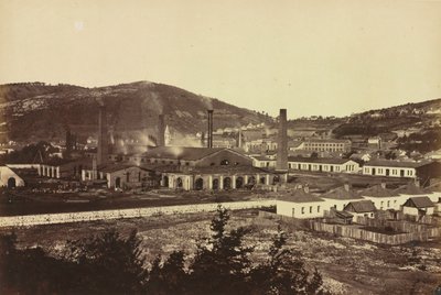 Ironworks in Reschitza, c. 1860 by Andreas Groll