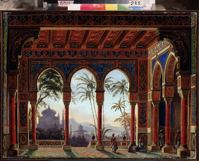 Stage Design for the Opera Ruslan and Lyudmila by M. Glinka by Andreas Leonhard Roller